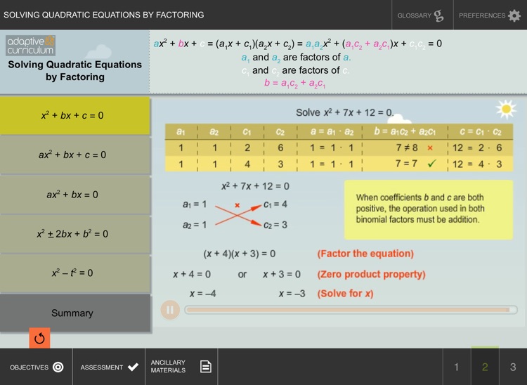 Solve Quad Eq's by Factoring