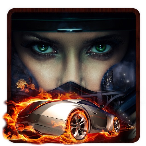 Racing Car On Fire Icon