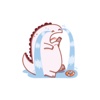 Animated Cute Dino Pink Sticker Pack