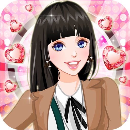 Cute school girl - girls games and princess games icon