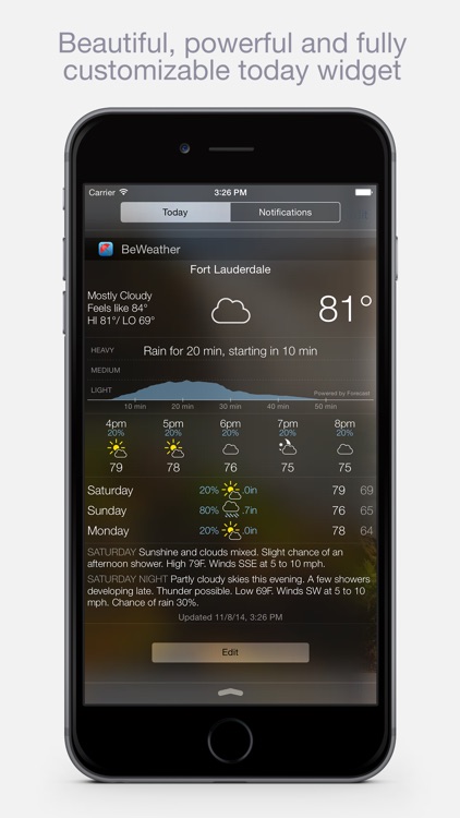 BeWeather 2 - Personal Weather for Phone & Watch