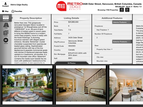 Metro Edge Realty Global Home Search for iPad screenshot 4