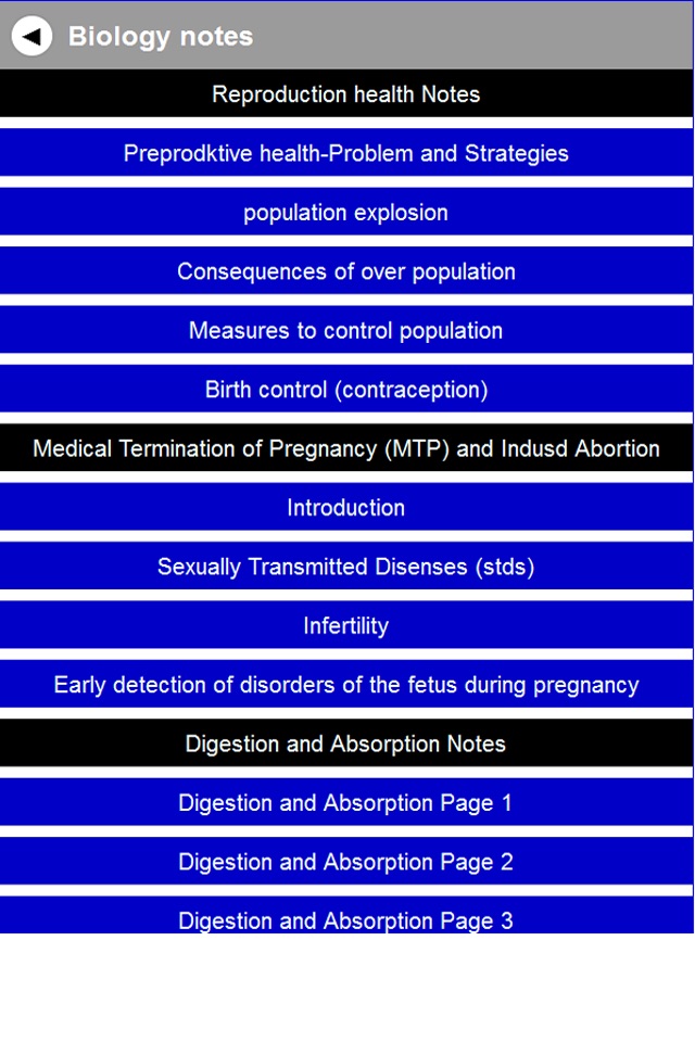 Biology Notes & MCQ screenshot 2