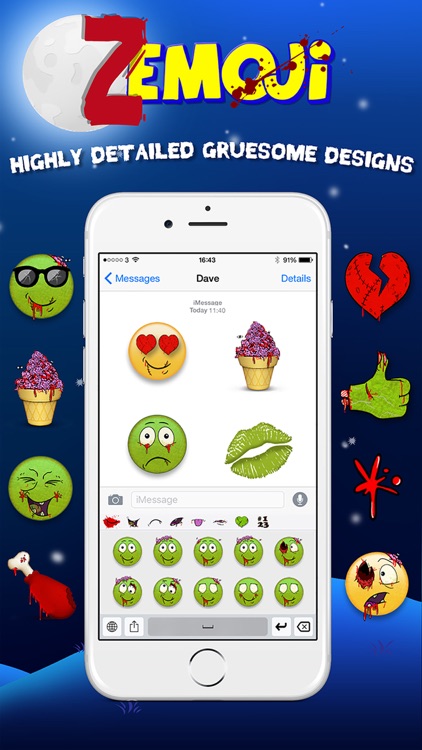 Zemoji Zombie Emoji - Halloween iMessage Stickers screenshot-4