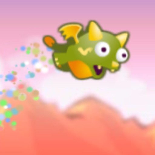 Tour in a flying baby-colorful Rainbow world icon