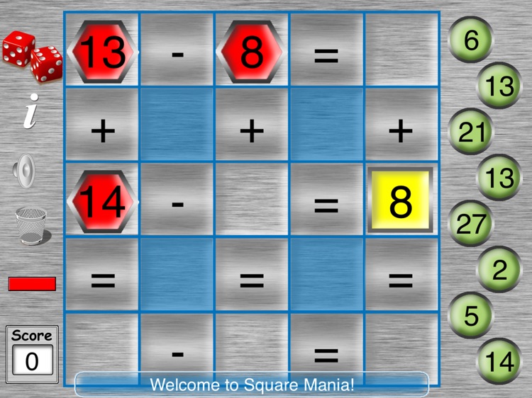 Square Mania Math Game