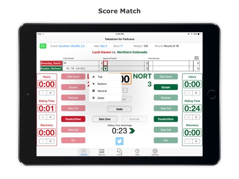 Takedown Scoring and Stats for FloArena screenshot 2