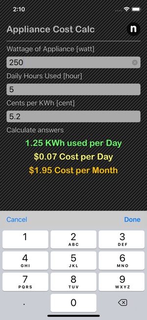 Appliance Cost Calculator(圖3)-速報App