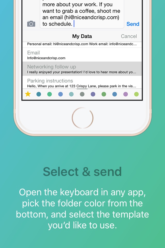 Crisp Email Template Keyboard screenshot 2