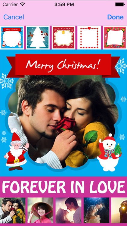 Lovely Christmas Photo Collage Art & Xmas Sticker