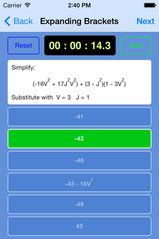 Algebra Quiz Master screenshot 2