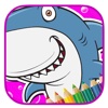 Little Shark Evolution Game For Coloring Page