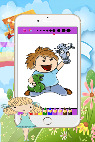 Cartoon Kid color easy kid games 4 yr old girls screenshot 3