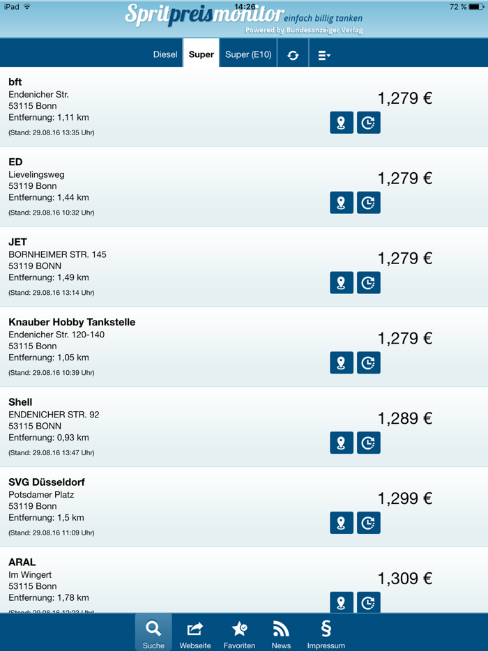 Spritpreismonitor free