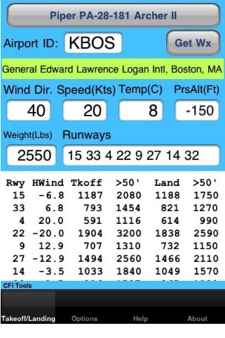 CFI Tools Takeoff Landing Distance screenshot 3