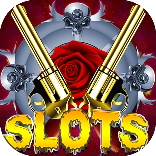 Red Roses N Guns Slots Machine - Rock Hard Casino with Guitar and Music