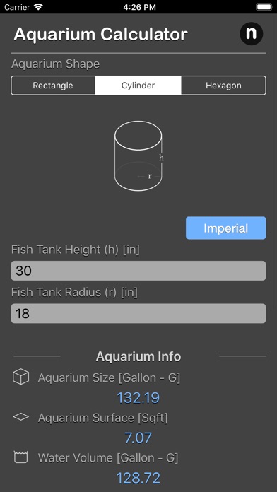 Aquarium Calculator Plus screenshot 3