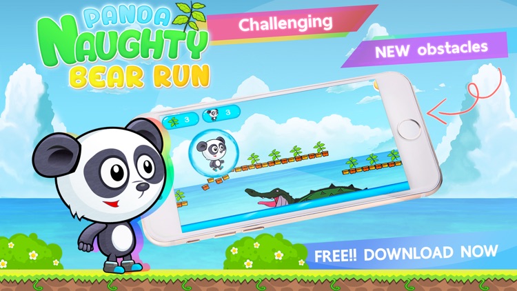 Panda Naughty Bear Run screenshot-3