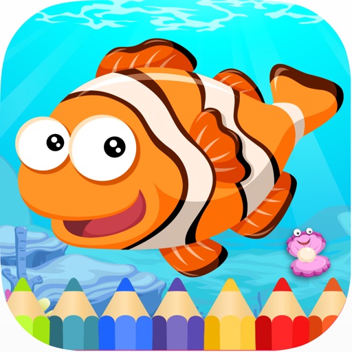 Ocean Animal Coloring Books - Draw for Toddle Kid iOS App
