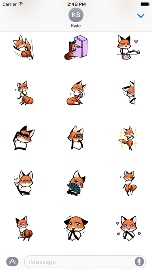 Fox Girl Beautiful Sticker For iMessages(圖2)-速報App