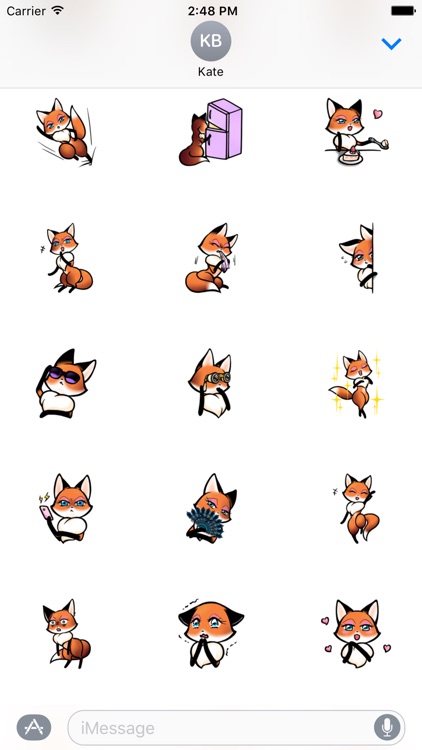 Fox Girl Beautiful Sticker For iMessages