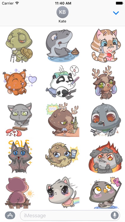 Chibi Animals Sticker Pack for iMessage