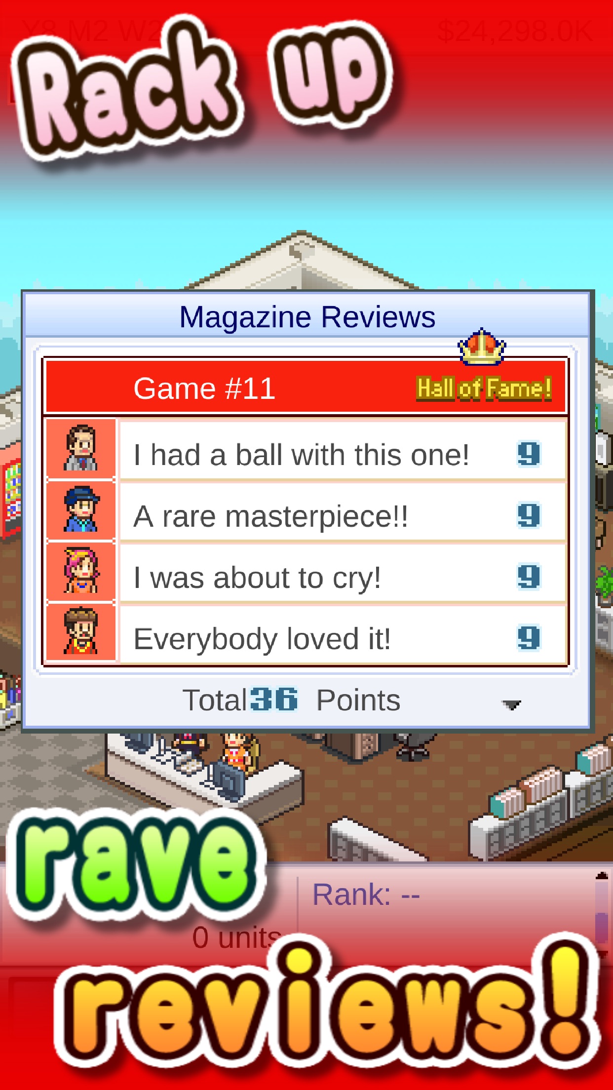 Screenshot do app Game Dev Story