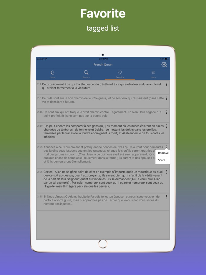 French Quran and Easy Search