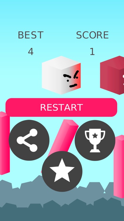 Pillar Jump - Cube Jumping Game Featuring Angry Emoji