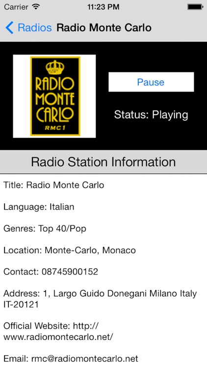 Monaco Radio Live Player (French / le français)