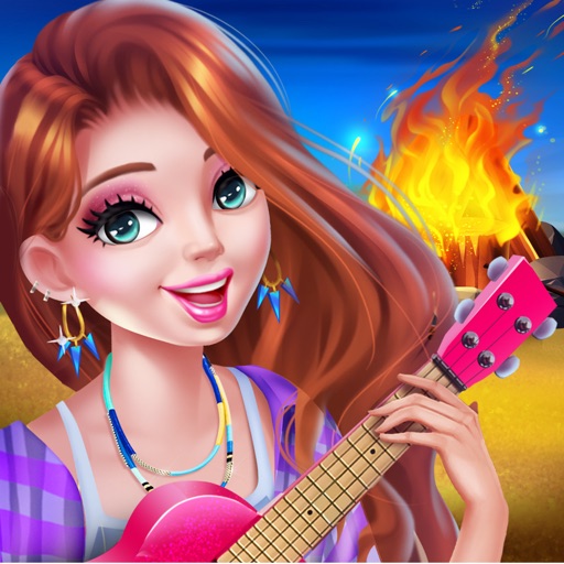 Girls Beach Party Night - BFF Campfire Fun Salon icon