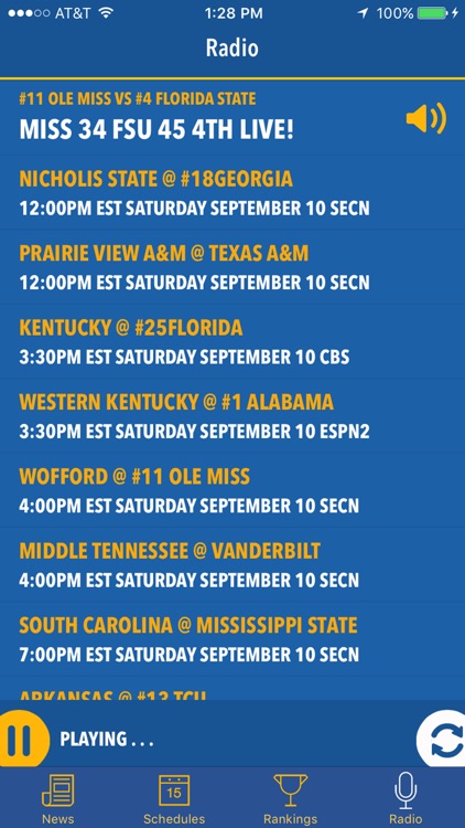 SEC GameDay - Radio, Rankings, Scores & Schedules