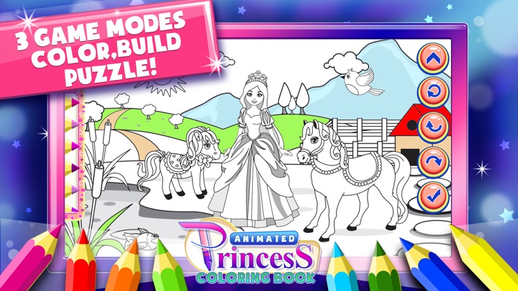 Coloring Book Game: Princess screenshot-3