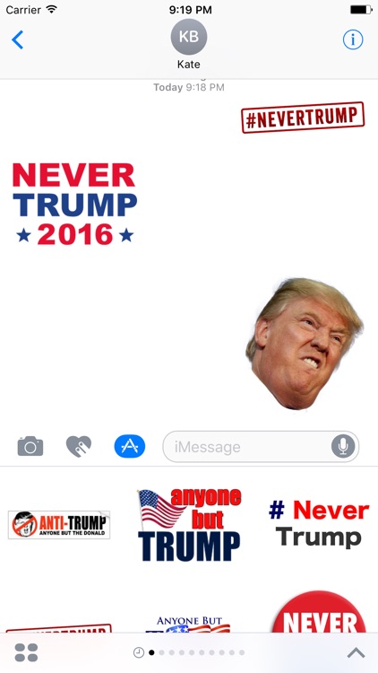 Never Donald Trump for President 2016 Stickers