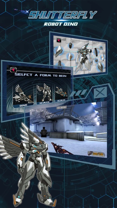 Shlitterfly:Funny & Robot Dinosaur & Shooting Games screenshot 3