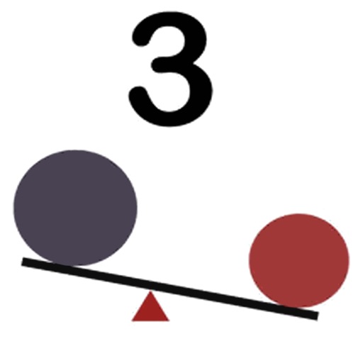 Who's Bigger? - balance the algorithm of triangles circle and shapes of flick color icon