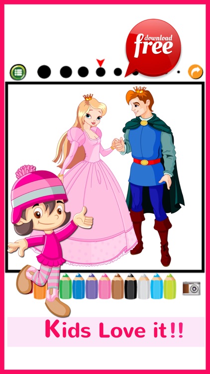 Princess Coloring Book For Girls: Free Games For Kids And Toddlers! screenshot-4