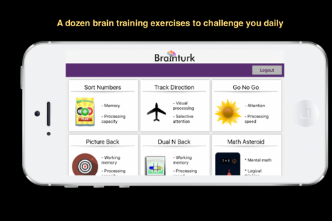 Brainturk Brain Training games to peak performance screenshot 2