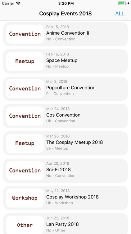 Cosplay Events