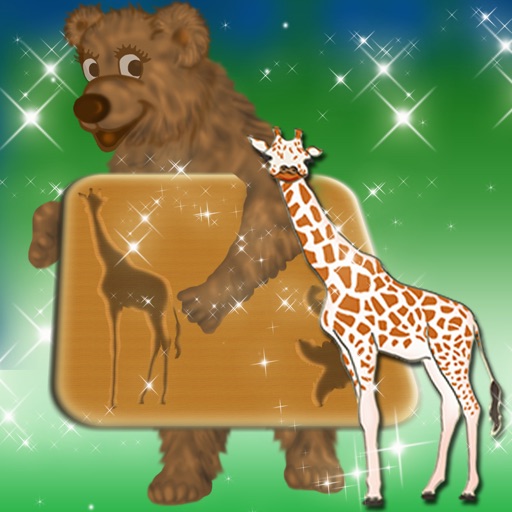 Wild Animals Match Wood Puzzle Game Icon