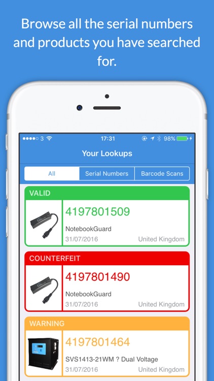 Sollatek Serial Number Tracker