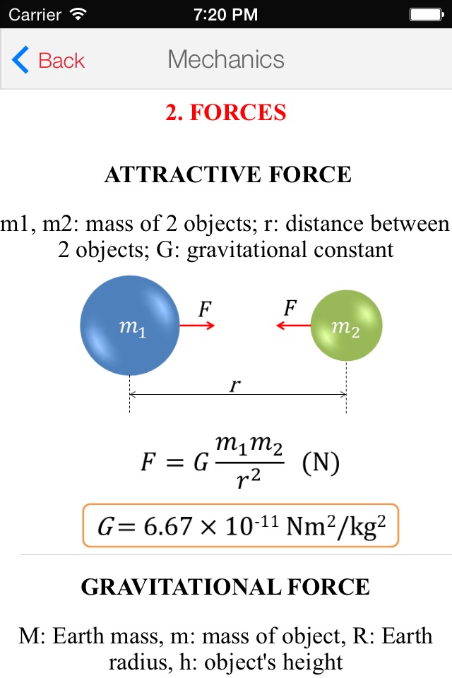 Physics Formulas Lite screenshot 2