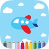 Icon Airplane Coloring Book For Kids Learning