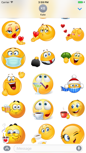 Yellow Smiley - 200+ emoji, sticker for iMessage(圖3)-速報App