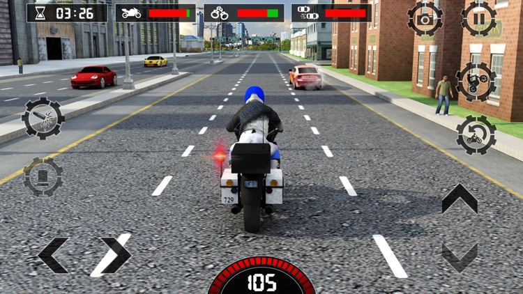 Police Bike Crime Patrol Chase 3D Gun Shooter Game screenshot-4