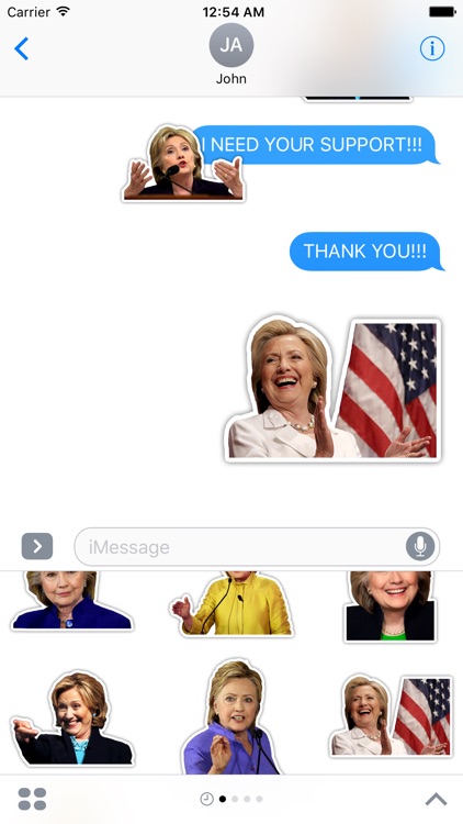 HILLARY CLINTON STICKERS - USA ELECTION SUPPORT