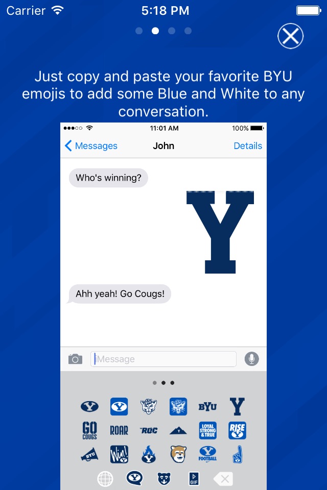 Rep the Y - BYU emoji keyboard screenshot 2