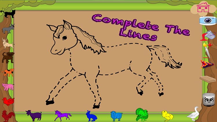 Farm Animals Coloring Pages Paint Game screenshot-4