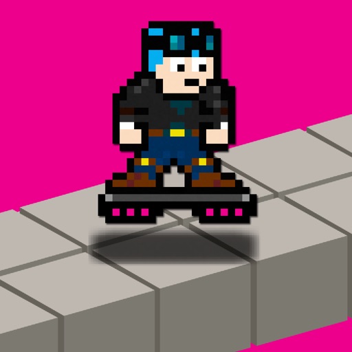 Tube Dudes on Hover-boards - Jump, Hop, & Hover Over 3-D Blocks & Cubes Icon