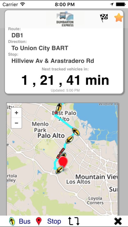 xtBus transit browser for your next bus arrivals